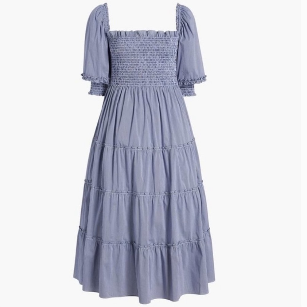 Hill House | The Nesli Nap Dress - Navy Gingham - Navy Gingham / S